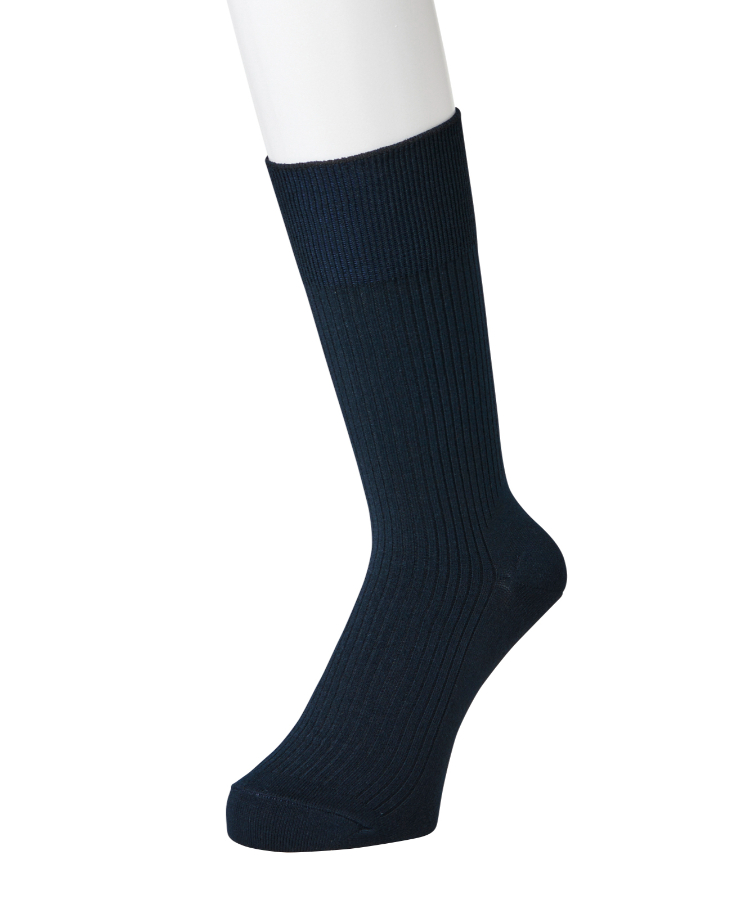 4足組】SUPER SOX メンズ クルー丈 リブ柄｜靴下の岡本公式